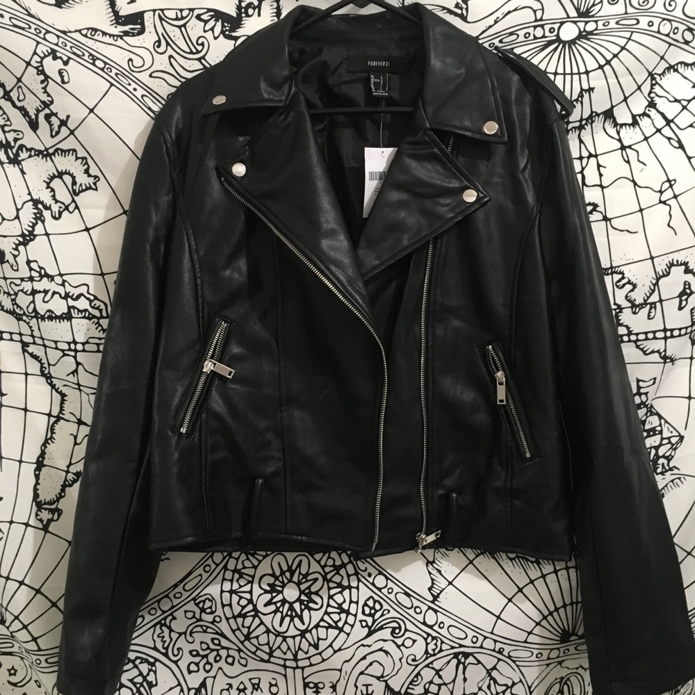 Black leather jacket forever 21